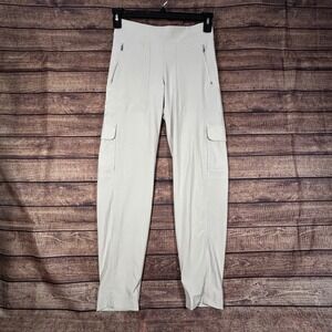 ATHLETA Chelsea Cargo Lined Joggers Abalone Beige City Pull On Pants 631619 sz 0